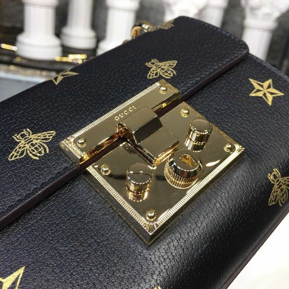 Gucci Bags Gucci Padlock Bee Star Handbag With Chain Poshmark